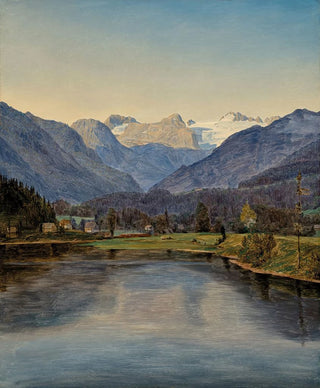 Ferdinand Georg Waldmller - View Of Lake Altaussee And The Dachstein.webp