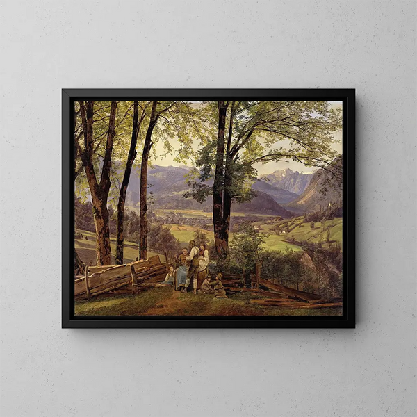 Ansicht von Ischl - Ferdinand Georg Waldmüller — gerahmtes Bild an der Wand