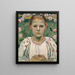 Portrait von Käthe von Bach im Garten - Ferdinand Hodler — gerahmtes Bild an der Wand