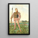 Der wütende Krieger - Ferdinand Hodler — gerahmtes Bild an der Wand