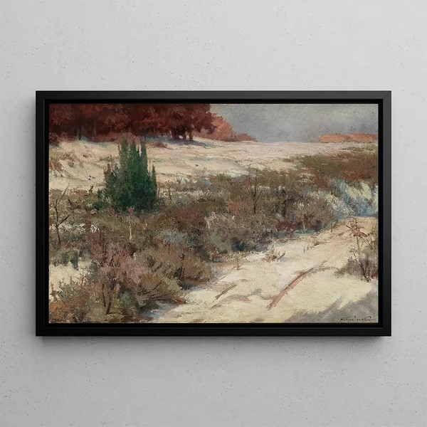 Ein Winterlandschaft - Ferdinand Katona — gerahmtes Bild an der Wand