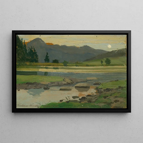 Landschaft - Ferdinand Katona — gerahmtes Bild an der Wand