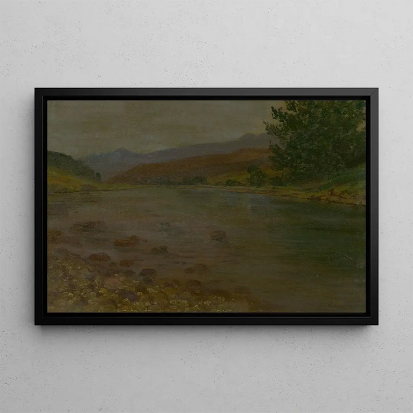 Am Flussufer - Ferdinand Katona — gerahmtes Bild an der Wand