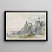 Vue vers les monts des Orgues - Ferdinand Keller — gerahmtes Bild an der Wand