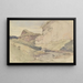 Flusslauf mit steiler Felswand - Ferdinand Keller — gerahmtes Bild an der Wand