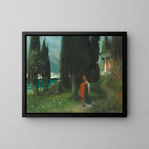 Abend in Frieden - Ferdinand Leeke — gerahmtes Bild an der Wand