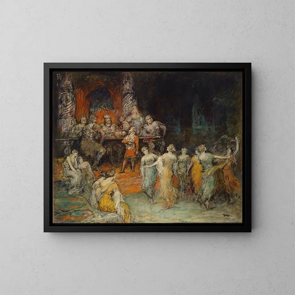 Das Zwergen-König Laurin am Dietrich-Palast in Bern - Ferdinand Leeke — gerahmtes Bild an der Wand