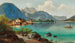Ansicht auf Weissenbach am Attersee - Ferdinand Lepié — Ansicht des Kunstwerks