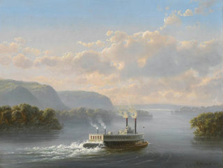 Dampfboot auf dem Oberen Mississippi - Ferdinand Richardt — Ansicht des Kunstwerks