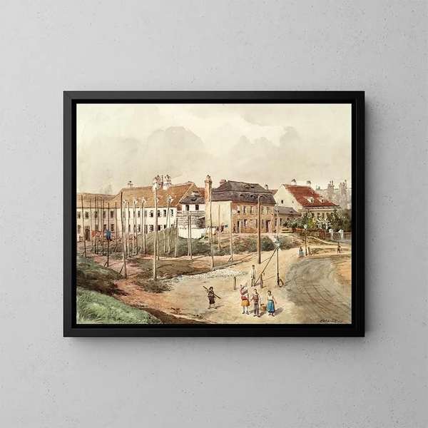 Place de construction vorstédtique - Ferdinand Weckbrodt — gerahmtes Bild an der Wand