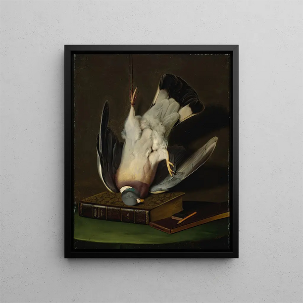 Eine tote Türkentaube - Ferdinand von Wright — gerahmtes Bild an der Wand
