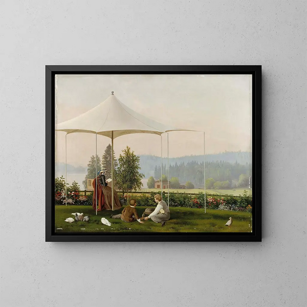 Im Garten von Haminalahti - Ferdinand von Wright — gerahmtes Bild an der Wand