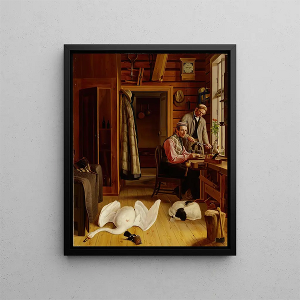 Innenansicht des Marieberg-Ateliers - Ferdinand von Wright — gerahmtes Bild an der Wand
