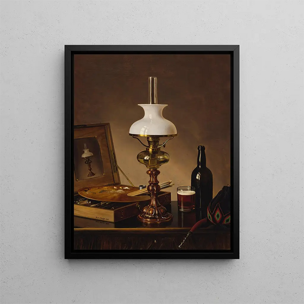Stillleben im Atelier - Ferdinand von Wright — gerahmtes Bild an der Wand