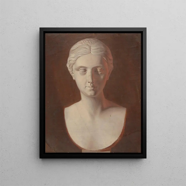 Kopf einer Frau - Ferdinand von Wright — gerahmtes Bild an der Wand