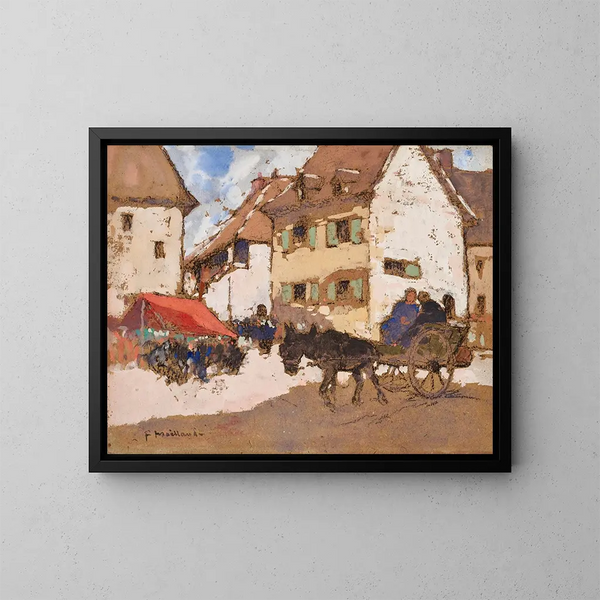 Coin de marché en Berry - Fernand Maillaud — gerahmtes Bild an der Wand