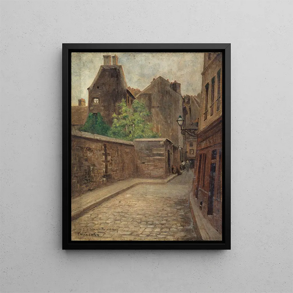 Die Straße Saint-Julien-le-Pauvre - Fernand Maillaud — gerahmtes Bild an der Wand