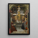 Messe von Saint Grégoire mit einem Spender - Fernando Gallego — gerahmtes Bild an der Wand