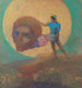 Figur mit einem geflügelten Kopf: Der zarte Sturz - Odilon Redon — Ansicht des Kunstwerks