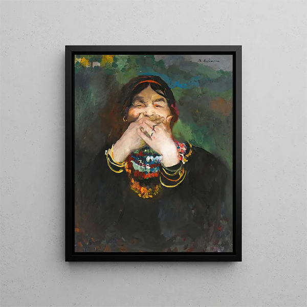 Baba qui rit - Filipp Malyavin — gerahmtes Bild an der Wand