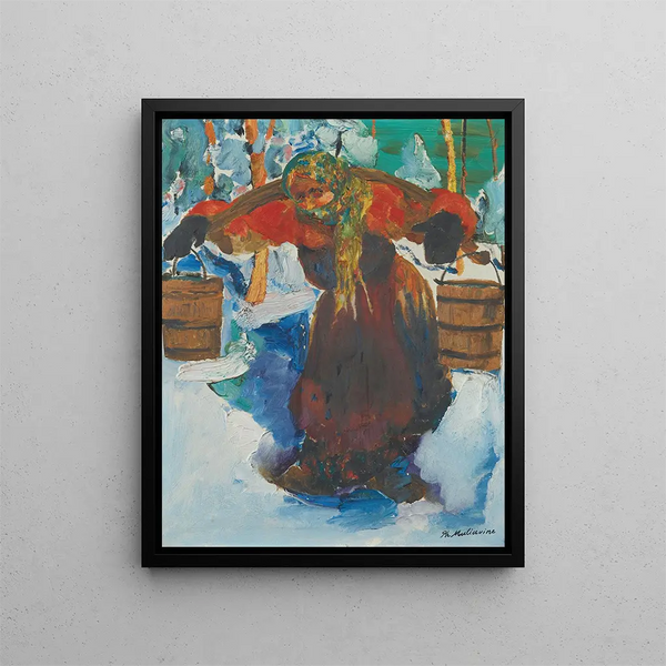 Baba russe portant de l'eau - Filipp Malyavin — gerahmtes Bild an der Wand