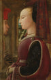 Portrait einer Frau mit einem Mann am Fenster - Filippo Lippi — Ansicht des Kunstwerks