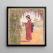 Mädchen Geisha - Anonym — gerahmtes Bild an der Wand