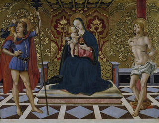 Fiorenzo Di Lorenzo - Virgin and Child Enthroned with Saints Christopher and Sebastian.webp