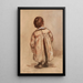 Studie eines Kindes von hinten - Firmin Bouisset — gerahmtes Bild an der Wand