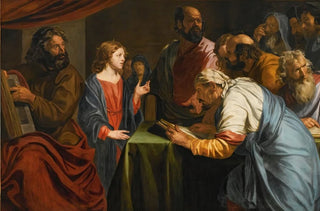 Flemish School - Christ Amongst The Pharisees.webp