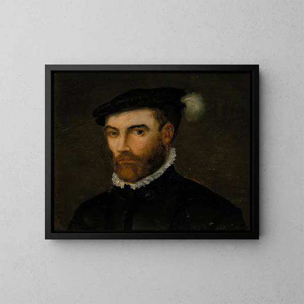Portrait eines Gentlemans, 1628 - Flämische Schule — gerahmtes Bild an der Wand