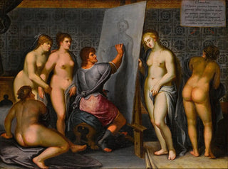 Zeuxis malte Helena - Flämische Schule — Ansicht des Kunstwerks