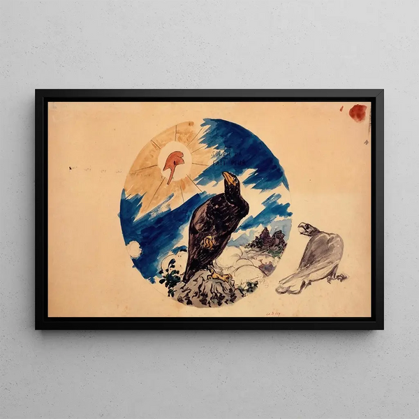 L-Reproduktion des republikanischen Tellers - Félix Bracquemond — gerahmtes Bild an der Wand