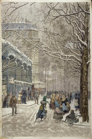 Flix Brard - La place du March la rue Brzin et lavenue du Maine.webp