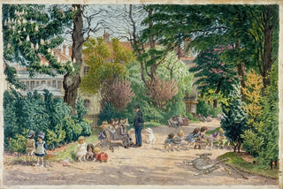 Flix Brard - Le square de la Mairie et lcole des garons Paris XIVme arrondissement.webp