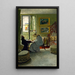 Frau, die in einem Interieur schreibt - Félix Vallotton — gerahmtes Bild an der Wand