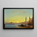Sonnenuntergang in Venedig - Félix Ziem — gerahmtes Bild an der Wand