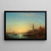 Sonnenuntergang am Esclavons-Ufer - Félix Ziem — gerahmtes Bild an der Wand
