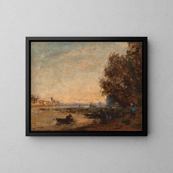 Dämmerung - Félix Ziem — gerahmtes Bild an der Wand