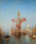 Fête de l'Assomption devant la Douane Venise - Félix Ziem — Ansicht des Kunstwerks
