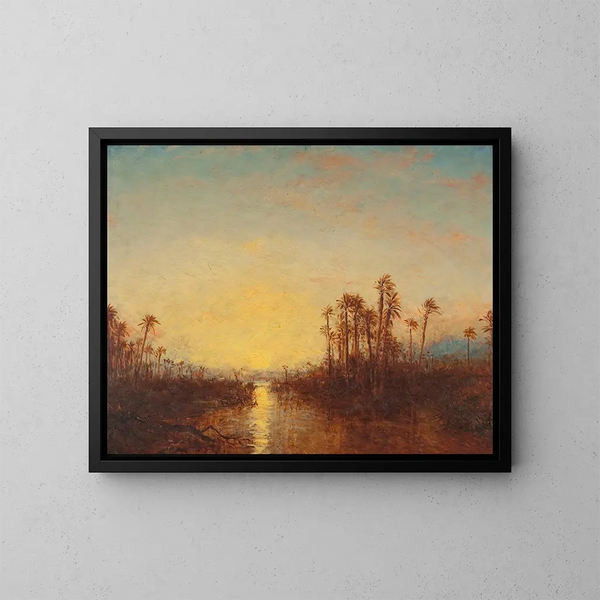Khartoum, Sonnenuntergang - Félix Ziem — gerahmtes Bild an der Wand