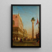 Die Säule des Löwen von San Marco am Molo - Félix Ziem — gerahmtes Bild an der Wand