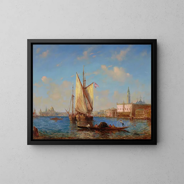 Die Lagune von Venedig - Félix Ziem — gerahmtes Bild an der Wand