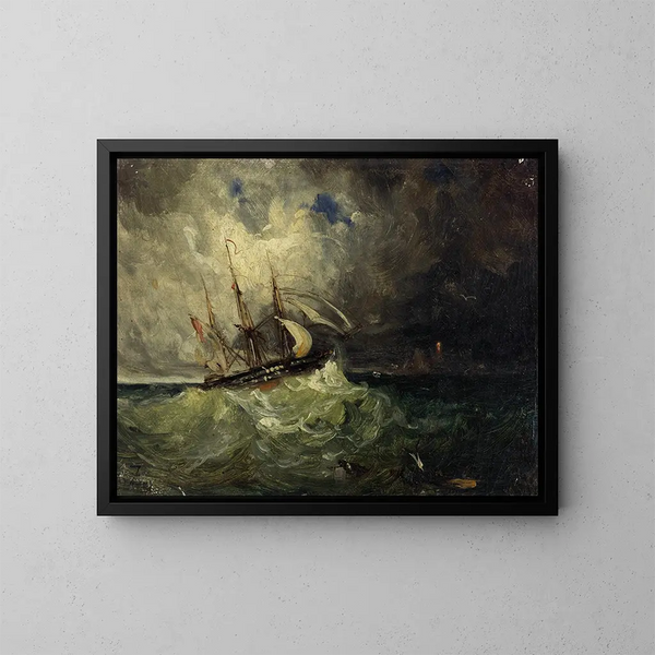 Die Sturm - Félix Ziem — gerahmtes Bild an der Wand