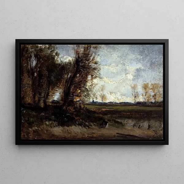 La mare - Félix Ziem — gerahmtes Bild an der Wand