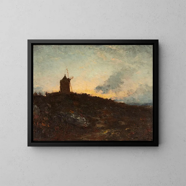 Der Mühle bei Martigues-Umgebung - Félix Ziem — gerahmtes Bild an der Wand