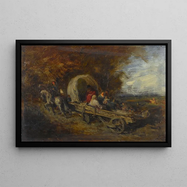 Le Chariot - Félix Ziem — gerahmtes Bild an der Wand