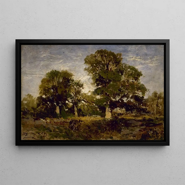 Les Chênes - Félix Ziem — gerahmtes Bild an der Wand