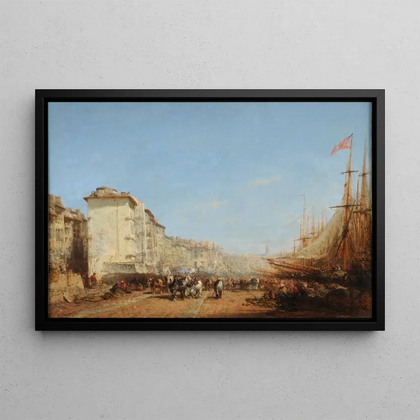 Marseille der Vieux-Port - Félix Ziem — gerahmtes Bild an der Wand