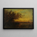 Wasserlandschaft bei Sonnenuntergang auf der Rückseite zwei Studien - Félix Ziem — gerahmtes Bild an der Wand